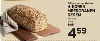 Ekoplaza Bakkerij van der Westen 4-KORENMEERGRANEN DESEM aanbieding