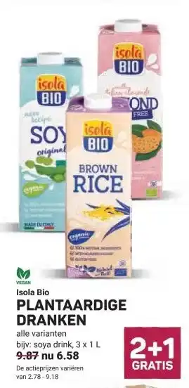 Ekoplaza Isola Bio PLANTAARDIGE DRANKEN aanbieding