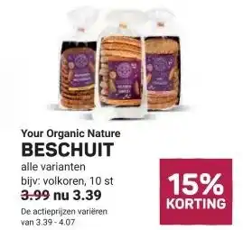 Ekoplaza Your Organic Nature BESCHUIT aanbieding