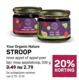 Ekoplaza Your Organic Nature STROOP aanbieding