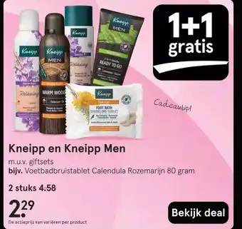 Etos Kneipp en Kneipp Men aanbieding
