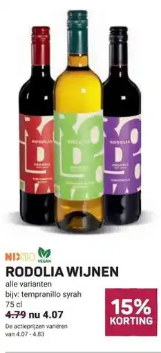Ekoplaza RODOLIA WIJNEN aanbieding