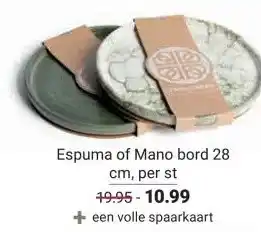Ekoplaza Espuma of Mano bord aanbieding