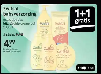 Etos Zwitsal babyverzorging aanbieding