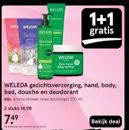 Etos WELEDA gezichtsverzorging, hand, body, bad, douche en deodorant aanbieding