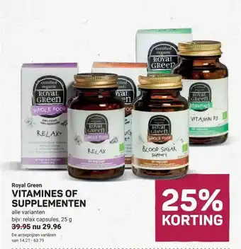 Ekoplaza Royal Green VITAMINES OF SUPPLEMENTEN aanbieding