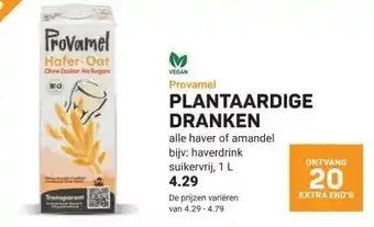 Ekoplaza Provamel PLANTAARDIGE DRANKEN aanbieding