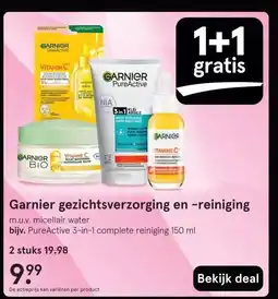 Etos Garnier gezichtsverzorging en -reiniging aanbieding