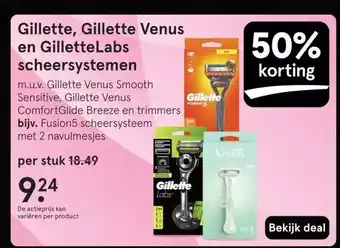 Etos Gillette, Gillette Venus en Gillette Labs scheersystemen aanbieding