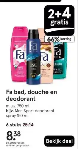 Etos Fa bad, douche en deodorant aanbieding