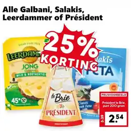 Coop Alle Galbani, Salakis, Leerdammer of Président aanbieding