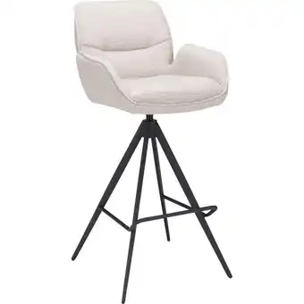 Budget Home Store Barstoel Bowie met arm zithoogte 80cm Naturel aanbieding