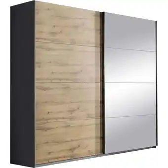 Budget Home Store Kledingkast Quadro B181xH210cm Eiken-grijs incl. 2 legplanken en 2 roedes aanbieding