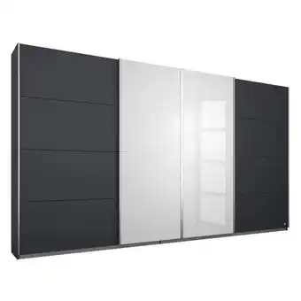 Budget Home Store Kledingkast Synco B271xH230cm Grijs metallic incl. 4 legplanken en 4 roedes aanbieding