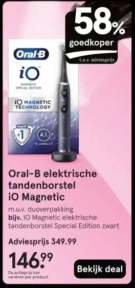 Etos Oral-B elektrische tandenborstel iO Magnetic aanbieding