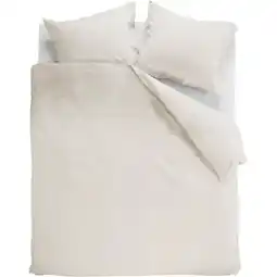 Budget Home Store Dekbedovertrek Cotton Uni Off-white 240x200/220 aanbieding