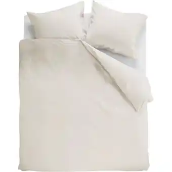 Budget Home Store Dekbedovertrek Cotton Uni Off-white 240x200/220 aanbieding