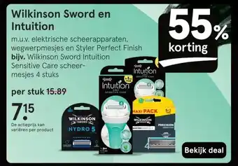 Etos Wilkinson Sword en Intuition aanbieding