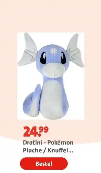 Bruna Dratini - Pokémon Pluche / Knuffel 20CM aanbieding