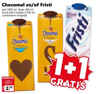 Coop Chocomel en/of Fristi aanbieding