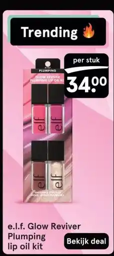Etos e.l.f. Glow Reviver Plumping lip oil kit aanbieding