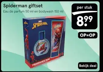 Etos Spiderman giftset aanbieding