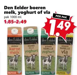Coop Den Eelder boeren melk, yoghurt of vla aanbieding