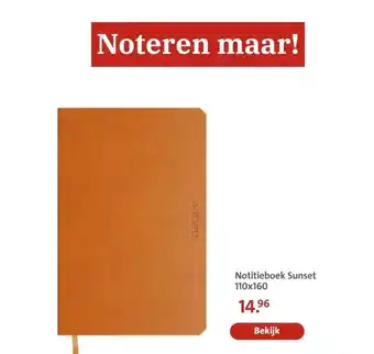 Bruna Notitieboek Sunset 110x160 aanbieding