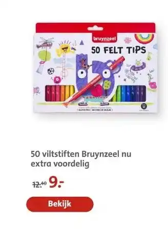 Bruna 50 viltstiften Bruynzeel nu extra voordelig aanbieding
