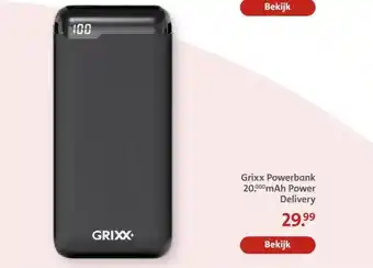 Bruna Grixx Powerbank 20.000 mAh Power aanbieding