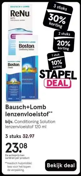 Etos Bausch+Lomb lenzenvloeistof aanbieding