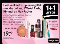 Etos Heel veel make-up en nagellak van Maybelline, L'Oréal Paris, Rimmel en Max Factor aanbieding