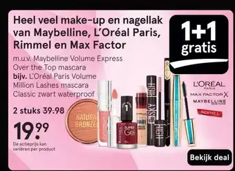 Etos Heel veel make-up en nagellak van Maybelline, L'Oréal Paris, Rimmel en Max Factor aanbieding