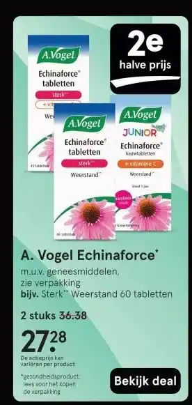 Etos A. Vogel Echinaforce aanbieding