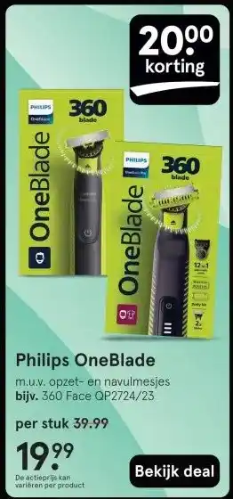 Etos Philips OneBlade aanbieding
