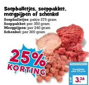 Boon`s Markt Soepballetjes, soeppakket. mergpijpen of schenkel aanbieding