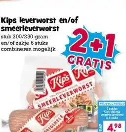 Boon`s Markt Kips leverworst en/of smeerleverworst aanbieding