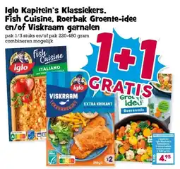 Boon`s Markt Iglo Kapitein's Klassiekers, Fish Cuisine, Roerbak Groente-idee en/of Viskraam garnalen aanbieding