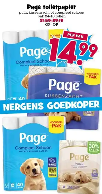Boon`s Markt Page toiletpapier aanbieding