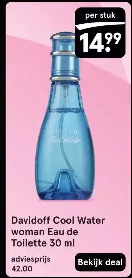 Etos Davidoff Cool Water woman Eau de Toilette 30 ml aanbieding