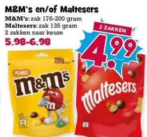 Boon`s Markt M&M's en/of Maltesers aanbieding