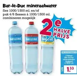 Boon`s Markt Bar-le-Duc mineraalwater aanbieding