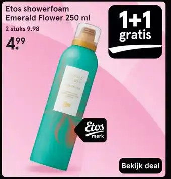 Etos Etos showerfoam Emerald Flower 250 ml aanbieding