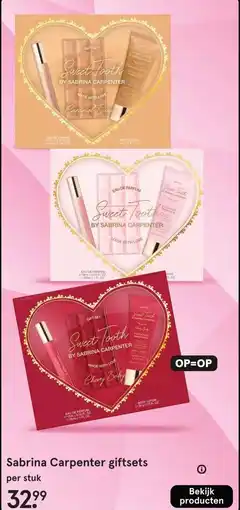 Etos Sabrina Carpenter giftsets aanbieding