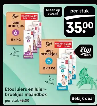 Etos Etos luiers en luier- broekjes maandbox aanbieding