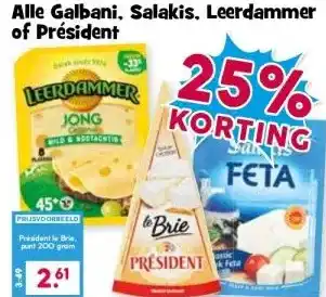 Boon`s Markt Alle Galbani, Salakis, Leerdammer of Président aanbieding