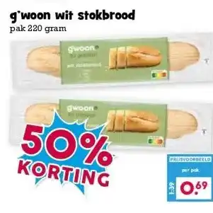 Boon`s Markt g'woon wit stokbrood aanbieding
