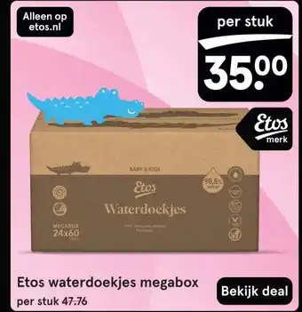 Etos Etos waterdoekjes megabox aanbieding