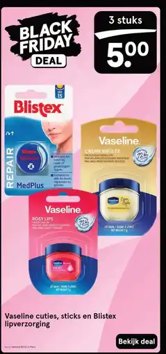 Etos Vaseline cuties, sticks en Blistex aanbieding