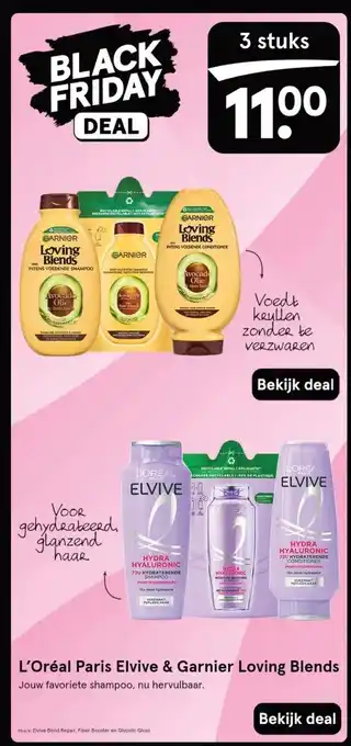 Etos L'Oréal Paris Elvive & Garnier Loving Blends aanbieding